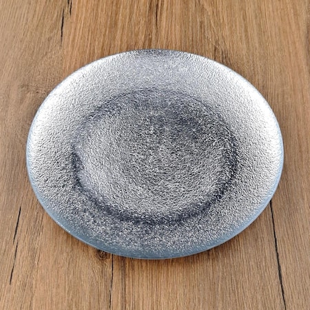 Red Pomegranate Collection 8.25 in. Aura Salad Plates, Silver - Set of 4 4971-2